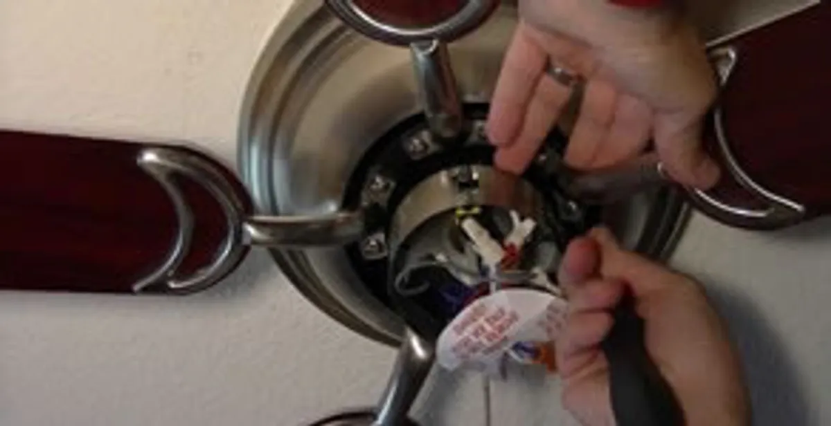 Ceiling fan installation with electrical wiring and mounting by professional electrician in Scottsdale, AZ